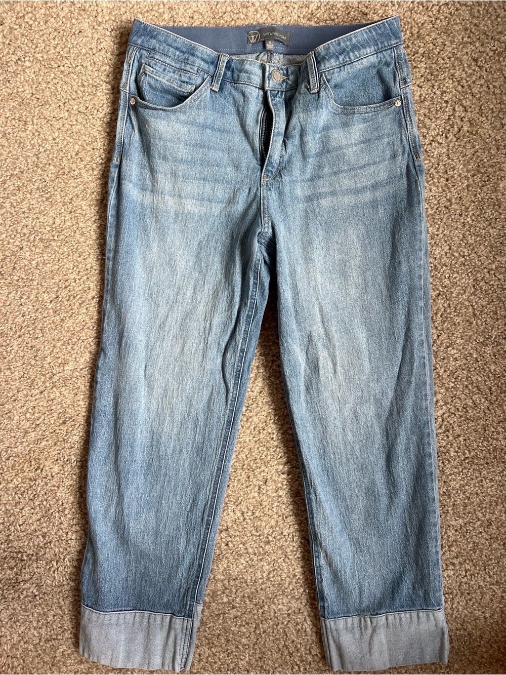 Wit & Wisdom Light Blue Ankle Crop Jeans